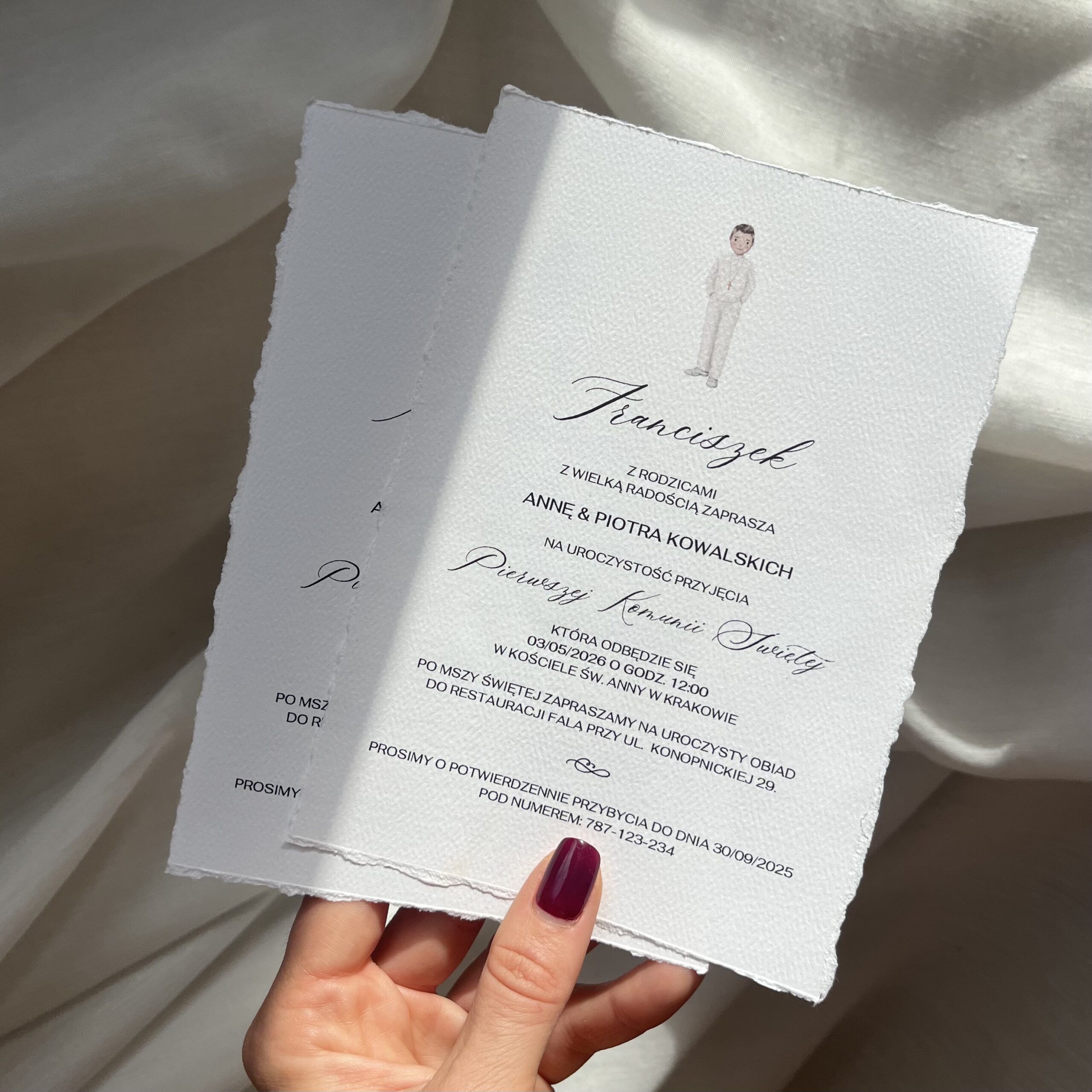 Zaproszenie komunijne II | od 10 szt.