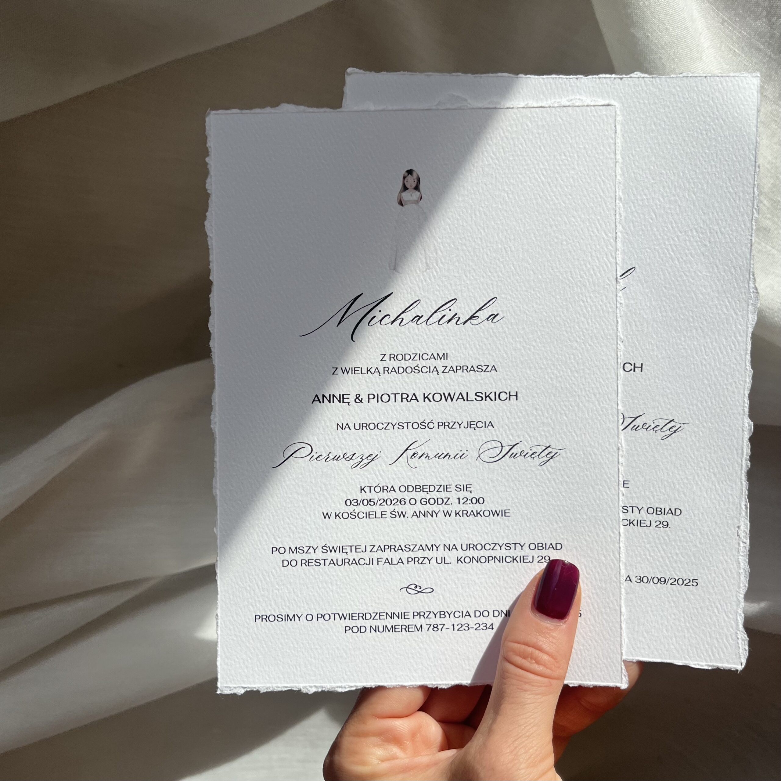 Zaproszenie komunijne II | od 10 szt. - obrazek 2